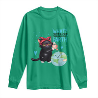 Just A Cat Who Loves The Earth Long Sleeve Shirt Earth Day Cat Lover Gift