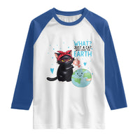 Just A Cat Who Loves The Earth Raglan Shirt Earth Day Cat Lover Gift