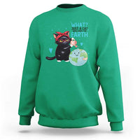 Just A Cat Who Loves The Earth Sweatshirt Earth Day Cat Lover Gift