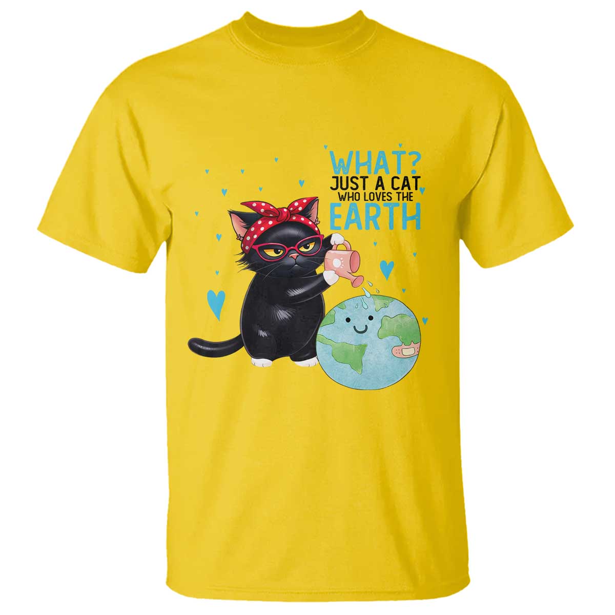 Just A Cat Who Loves The Earth T Shirt Earth Day Cat Lover Gift