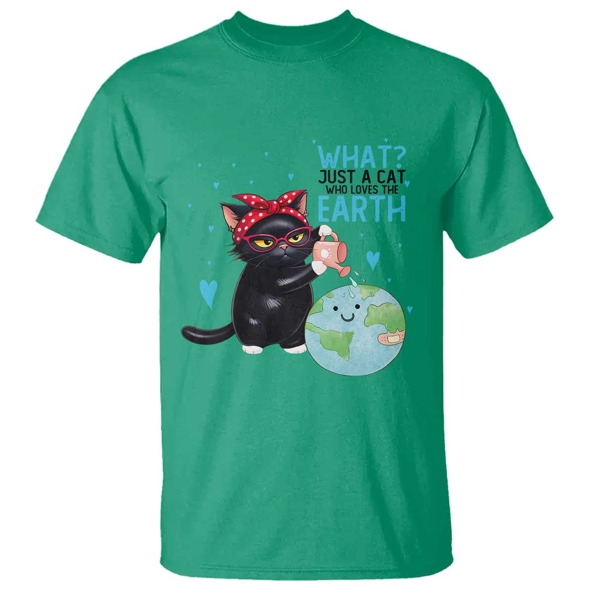 Just A Cat Who Loves The Earth T Shirt Earth Day Cat Lover Gift