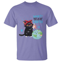 Just A Cat Who Loves The Earth T Shirt Earth Day Cat Lover Gift