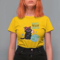 Just A Cat Who Loves The Earth T Shirt For Women Earth Day Cat Lover Gift
