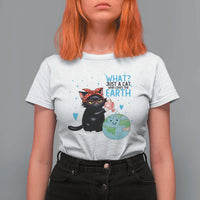 Just A Cat Who Loves The Earth T Shirt For Women Earth Day Cat Lover Gift