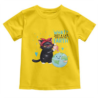 Just A Cat Who Loves The Earth Toddler T Shirt Earth Day Cat Lover Gift