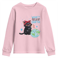 Just A Cat Who Loves The Earth Youth Sweatshirt Earth Day Cat Lover Gift