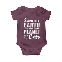 Earth Day Cat Lover Baby Onesie Save Earth Its The Only Planet With Cats