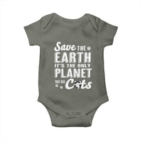 Earth Day Cat Lover Baby Onesie Save Earth Its The Only Planet With Cats