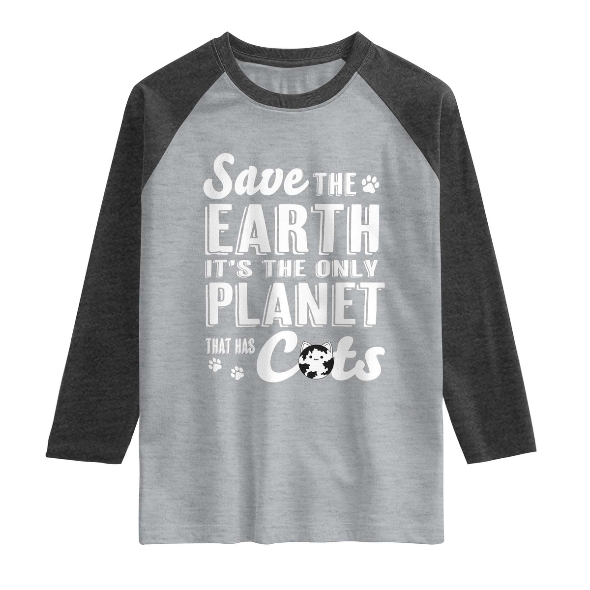 Earth Day Cat Lover Raglan Shirt Save Earth Its The Only Planet With Cats
