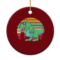 Funny Earth Day Dinosaur Lover Ceramic Ornament Save The Planet