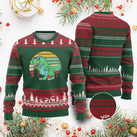Funny Earth Day Dinosaur Lover Ugly Christmas Sweater Save The Planet