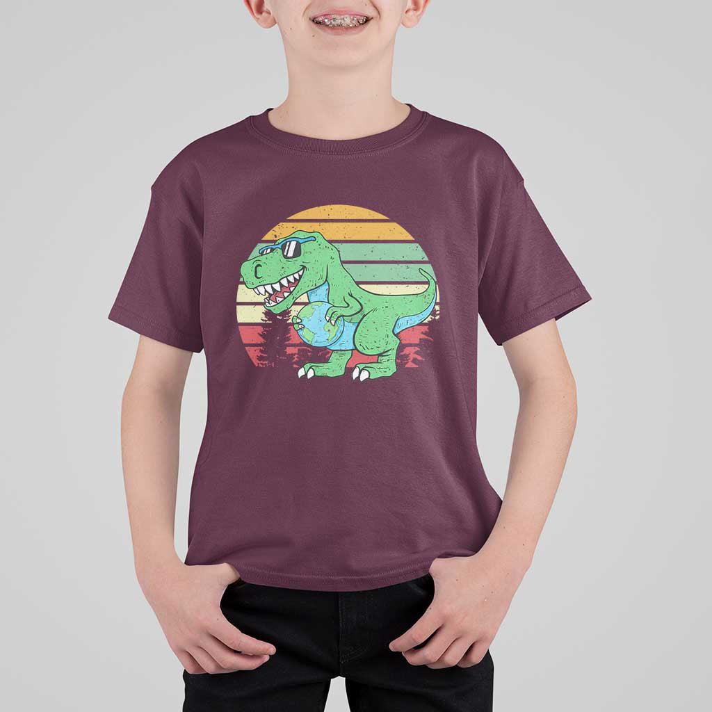 Funny Earth Day Dinosaur Lover T Shirt For Kid Save The Planet