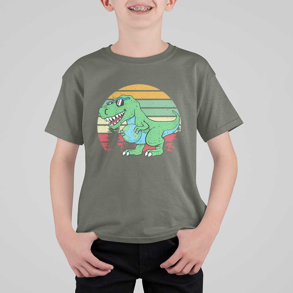 Funny Earth Day Dinosaur Lover T Shirt For Kid Save The Planet