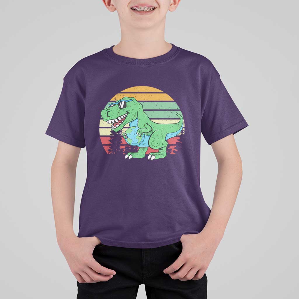 Funny Earth Day Dinosaur Lover T Shirt For Kid Save The Planet