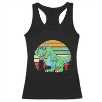 Funny Earth Day Dinosaur Lover Racerback Tank Top Save The Planet