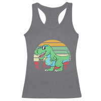 Funny Earth Day Dinosaur Lover Racerback Tank Top Save The Planet