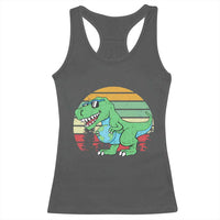 Funny Earth Day Dinosaur Lover Racerback Tank Top Save The Planet