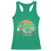 Funny Earth Day Dinosaur Lover Racerback Tank Top Save The Planet