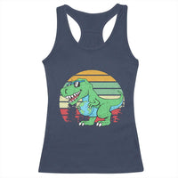 Funny Earth Day Dinosaur Lover Racerback Tank Top Save The Planet