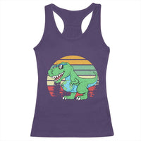 Funny Earth Day Dinosaur Lover Racerback Tank Top Save The Planet