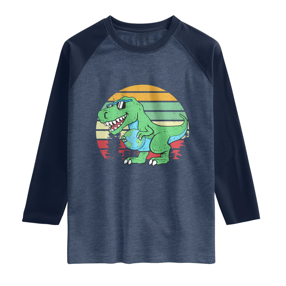Funny Earth Day Dinosaur Lover Raglan Shirt Save The Planet