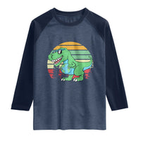 Funny Earth Day Dinosaur Lover Raglan Shirt Save The Planet
