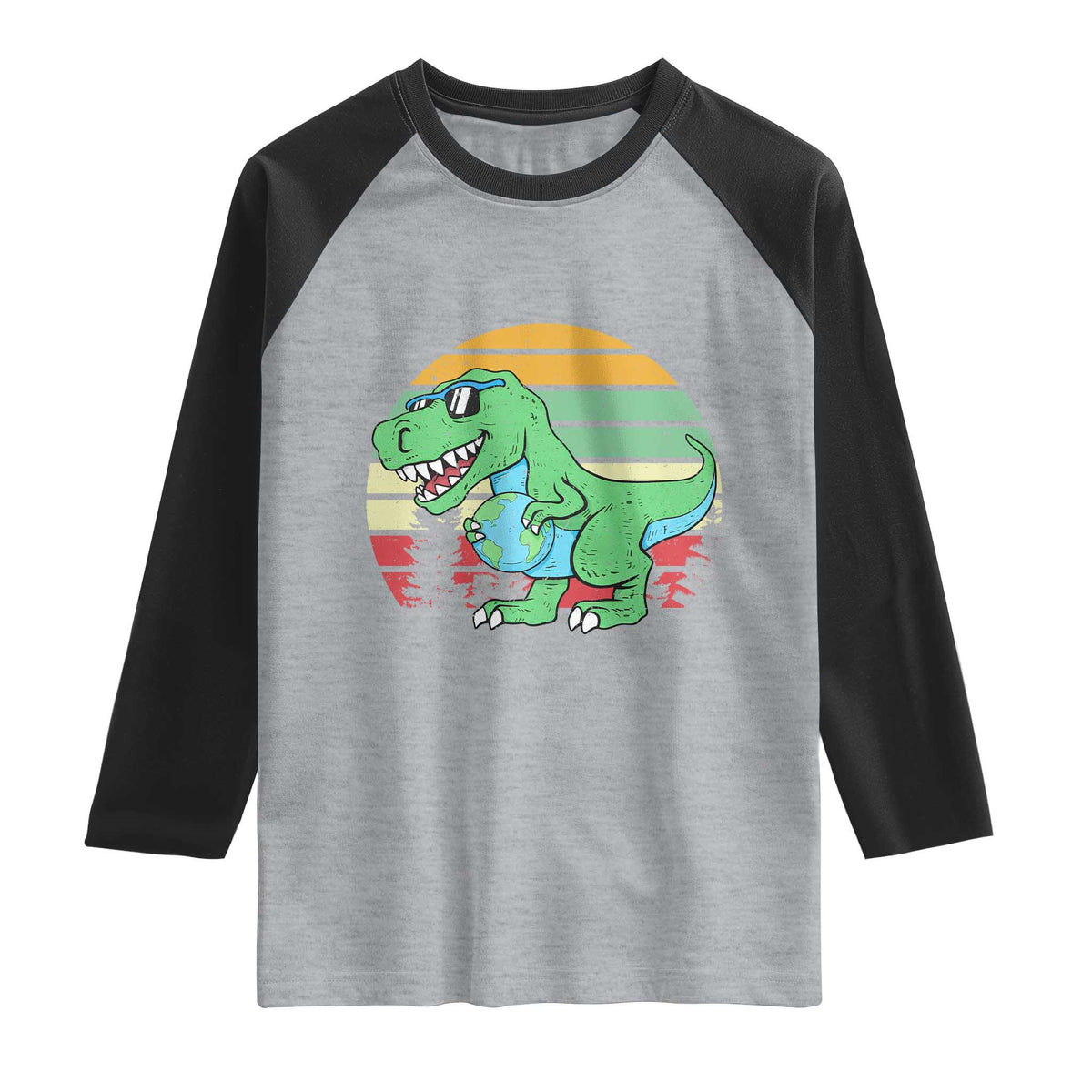 Funny Earth Day Dinosaur Lover Raglan Shirt Save The Planet