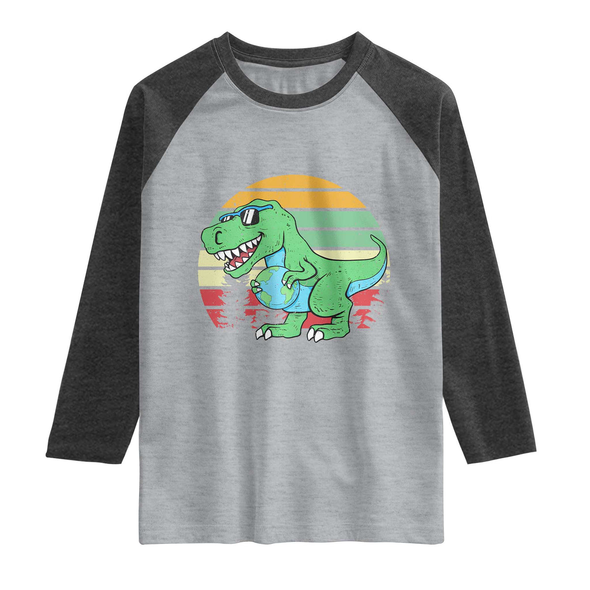 Funny Earth Day Dinosaur Lover Raglan Shirt Save The Planet