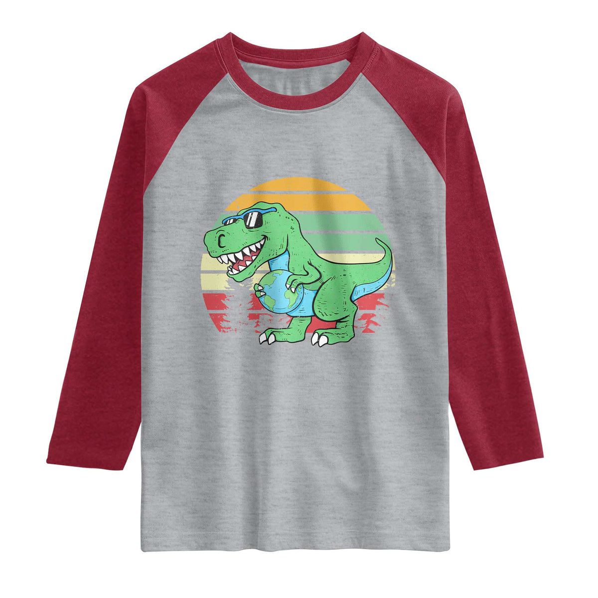 Funny Earth Day Dinosaur Lover Raglan Shirt Save The Planet