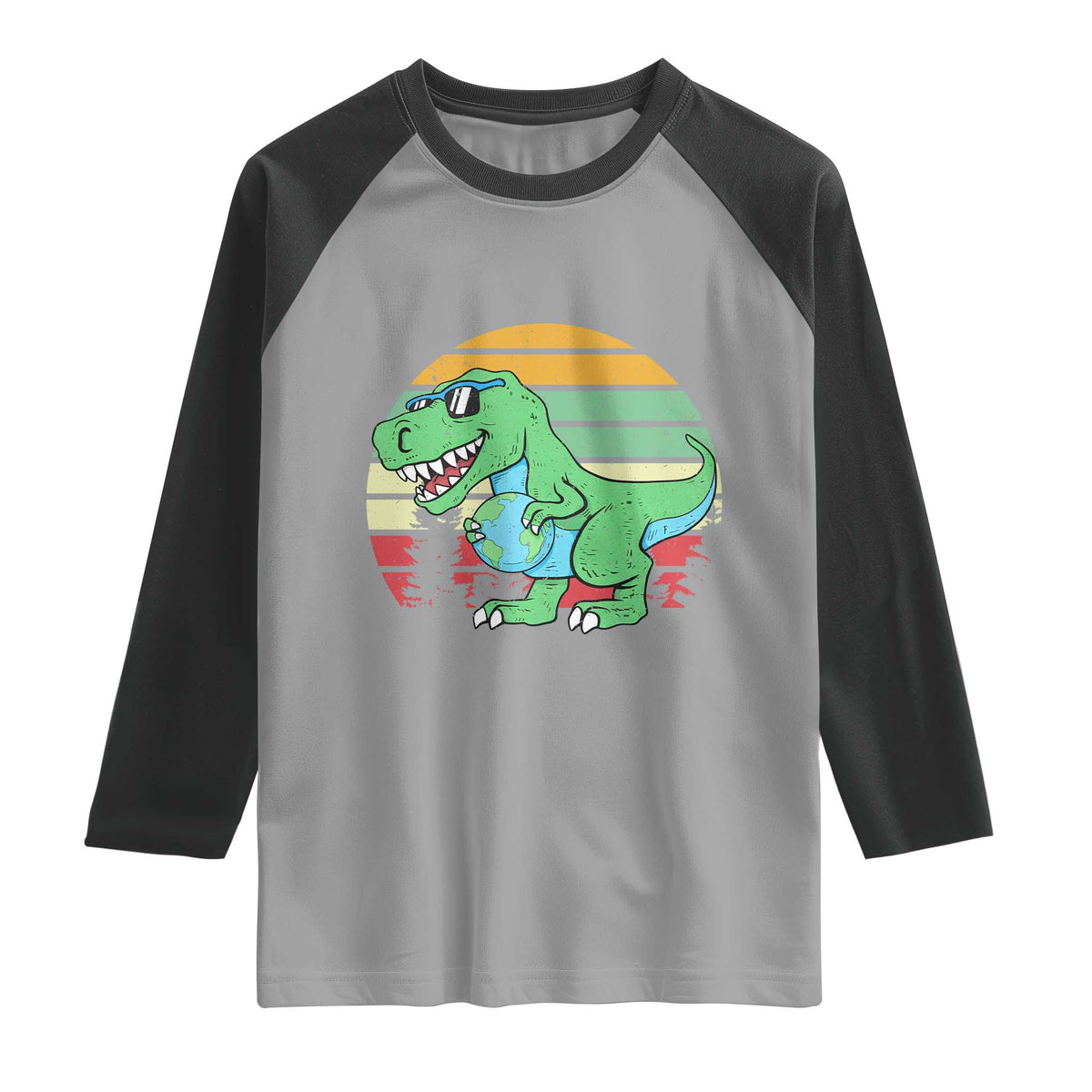 Funny Earth Day Dinosaur Lover Raglan Shirt Save The Planet