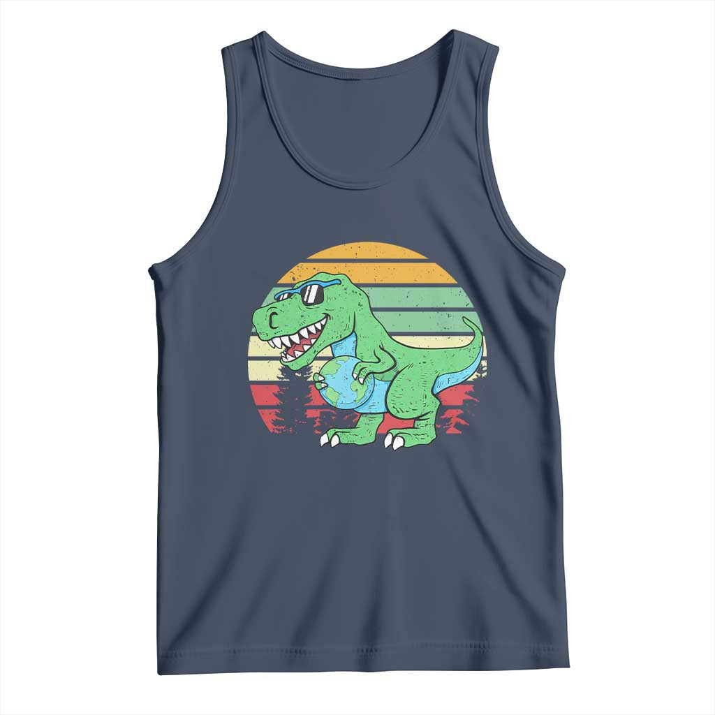Funny Earth Day Dinosaur Lover Tank Top Save The Planet