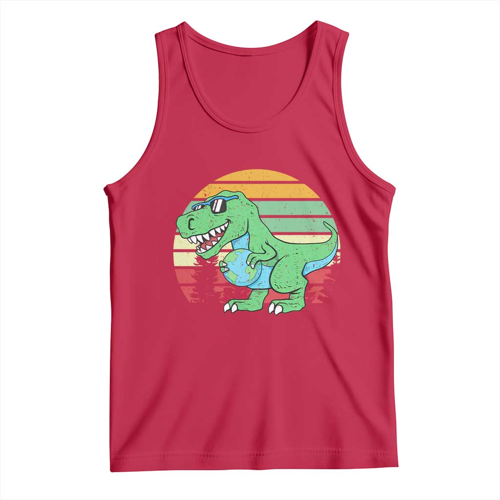 Funny Earth Day Dinosaur Lover Tank Top Save The Planet