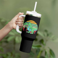 Funny Earth Day Dinosaur Lover Tumbler With Handle Save The Planet