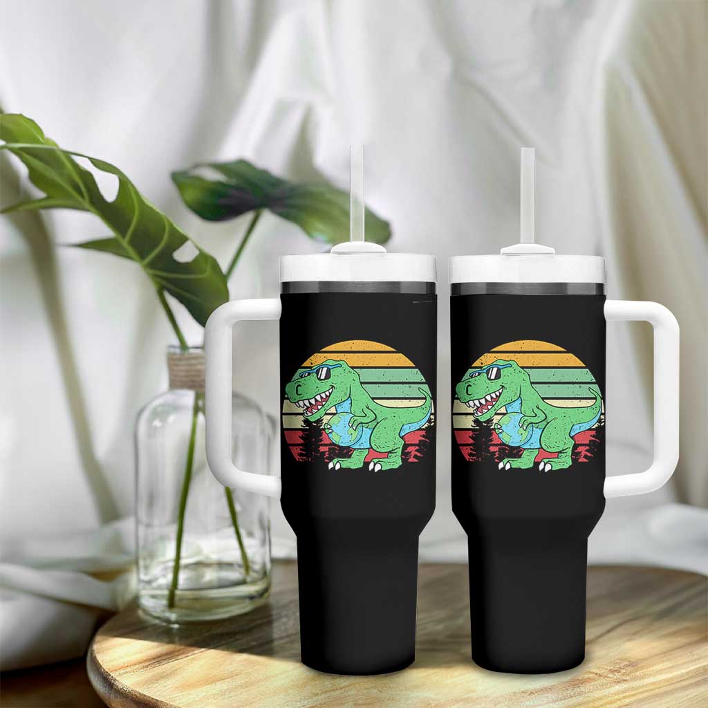 Funny Earth Day Dinosaur Lover Tumbler With Handle Save The Planet