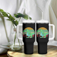 Funny Earth Day Dinosaur Lover Tumbler With Handle Save The Planet