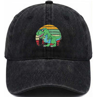 Funny Earth Day Dinosaur Lover Washed Cotton Baseball Cap Save The Planet