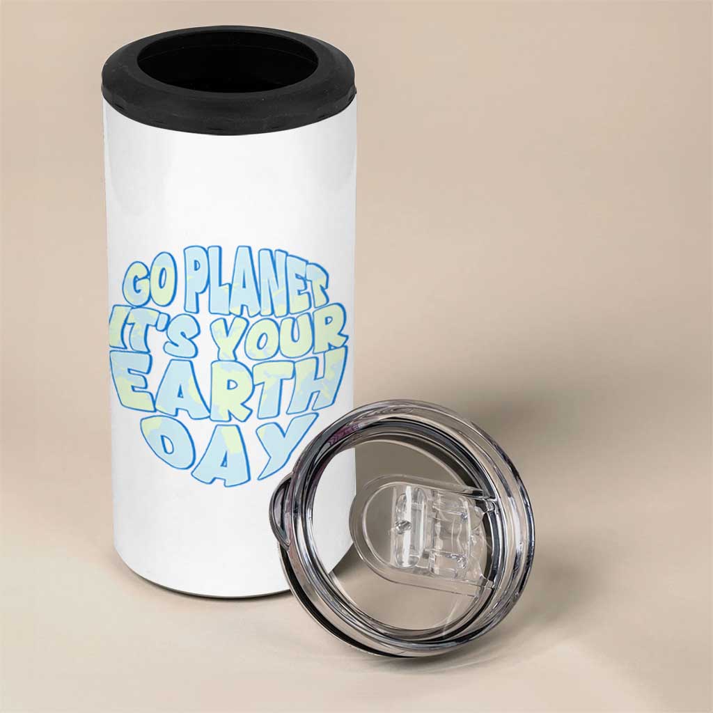 Go Planet It Is Your Earth Day 4 in 1 Can Cooler Tumbler Environmental Activism