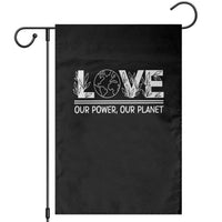 Our Power Our Planet Garden Flag Earth Day Eco Friendly