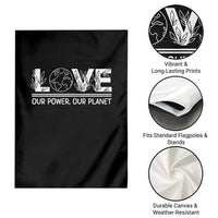 Our Power Our Planet Garden Flag Earth Day Eco Friendly