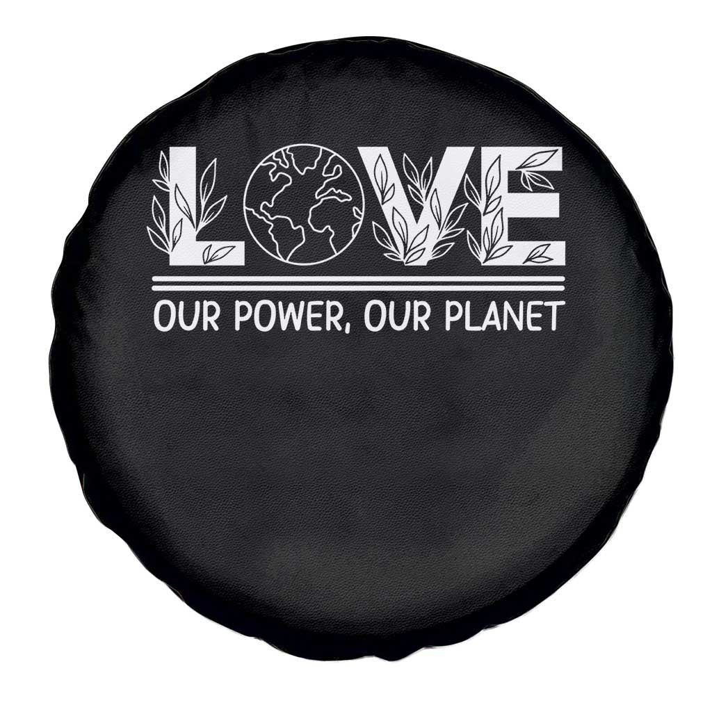 Our Power Our Planet Spare Tire Cover Earth Day Eco Friendly