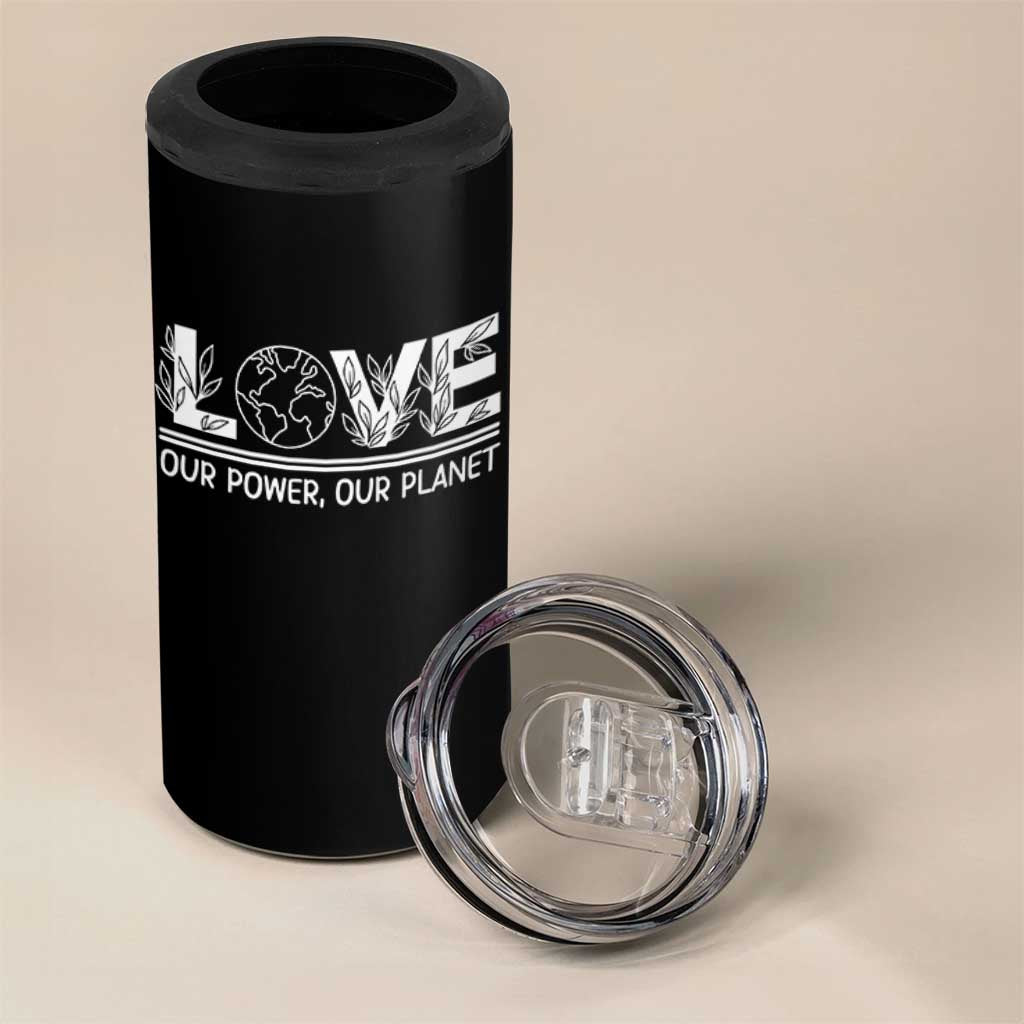 Our Power Our Planet 4 in 1 Can Cooler Tumbler Earth Day Eco Friendly