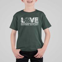 Our Power Our Planet T Shirt For Kid Earth Day Eco Friendly