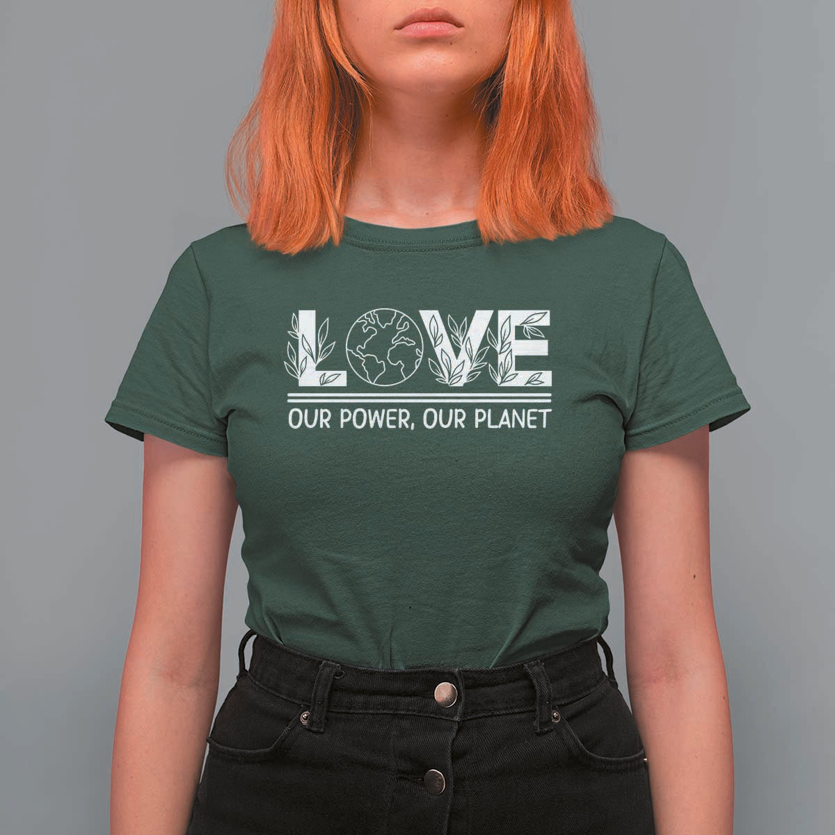 Our Power Our Planet T Shirt For Women Earth Day Eco Friendly