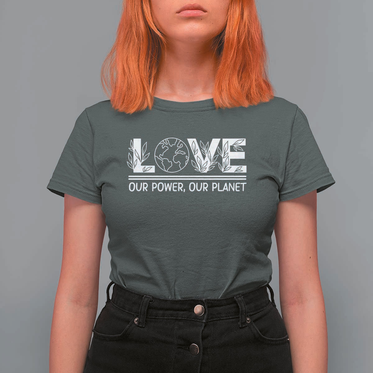 Our Power Our Planet T Shirt For Women Earth Day Eco Friendly