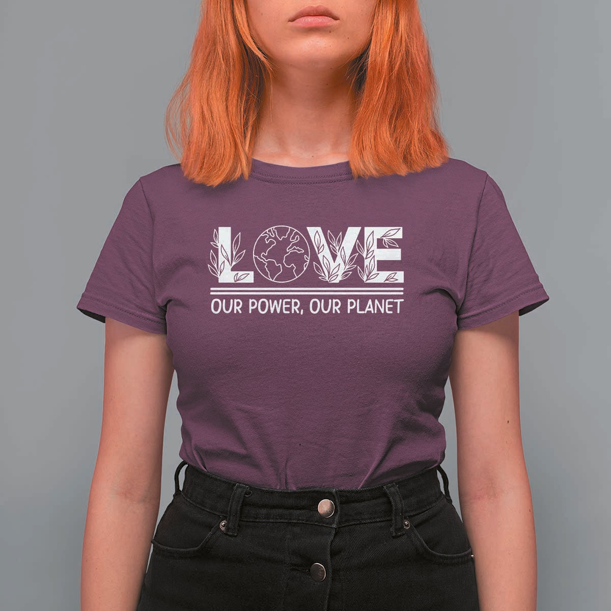 Our Power Our Planet T Shirt For Women Earth Day Eco Friendly