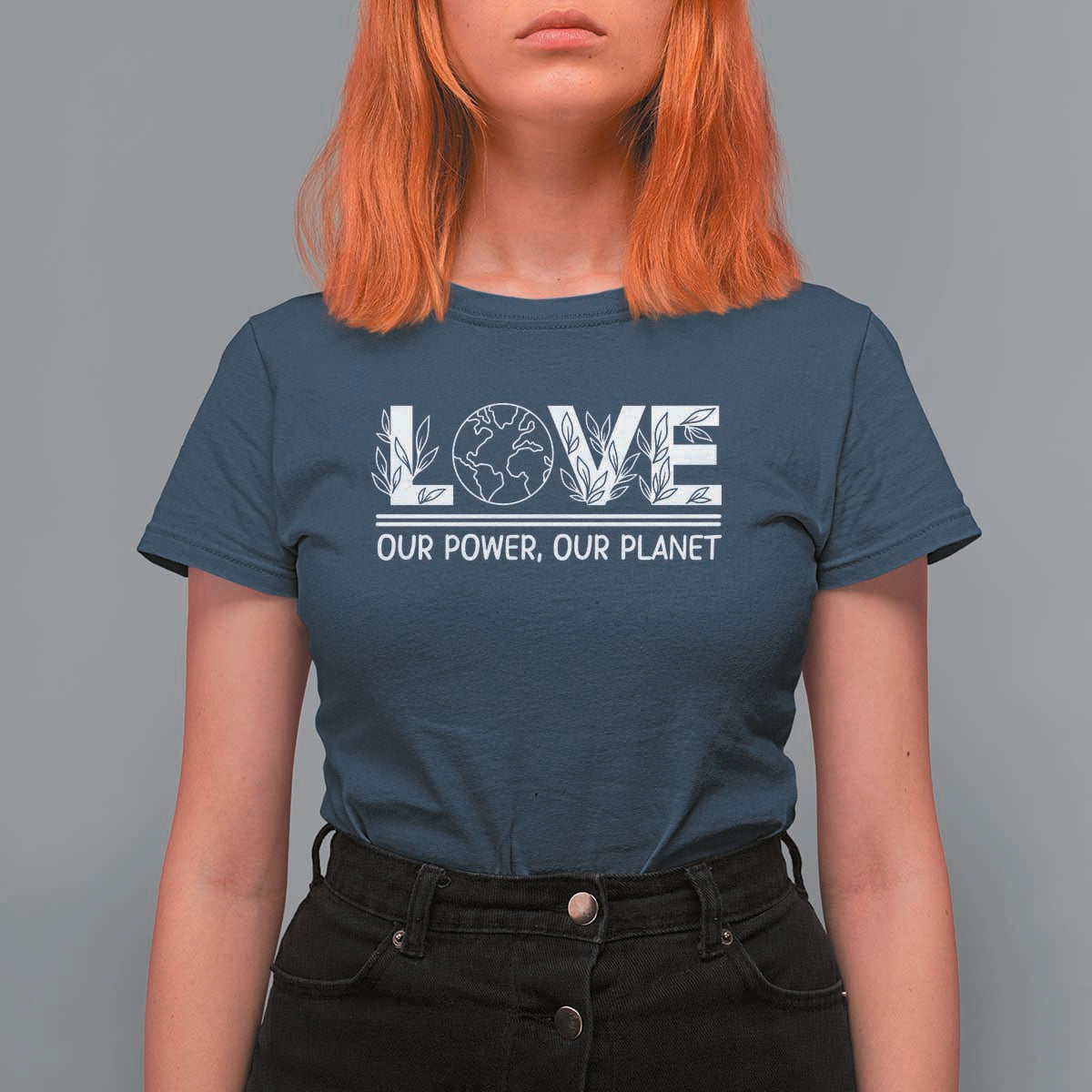Our Power Our Planet T Shirt For Women Earth Day Eco Friendly