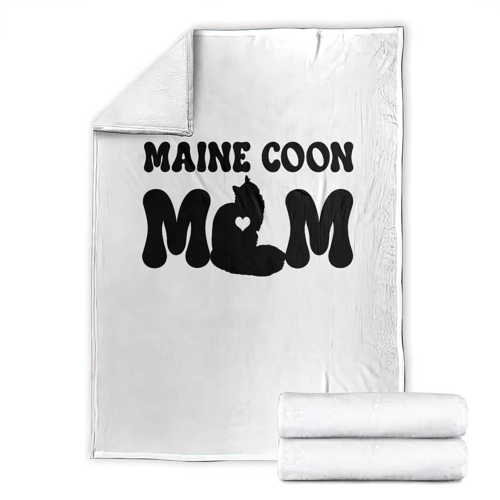 Maine Coon Mom Throw Blanket Cat Lover Gift For Her