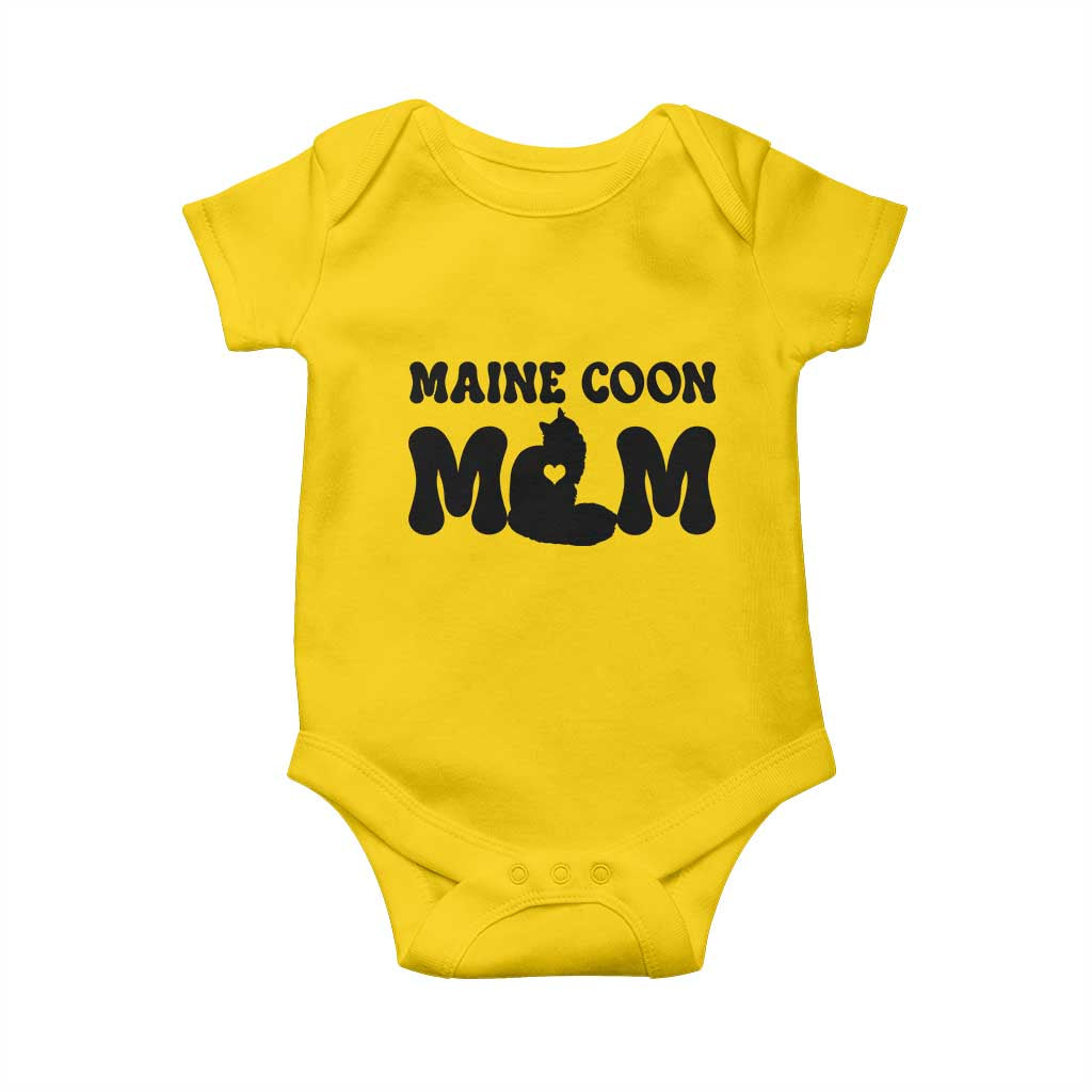 Maine Coon Mom Baby Onesie Cat Lover Gift For Her