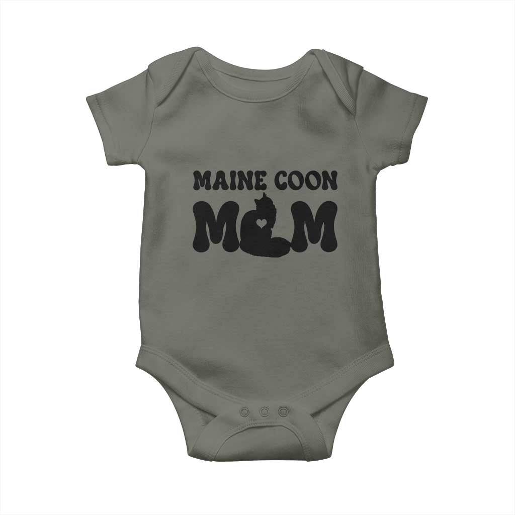 Maine Coon Mom Baby Onesie Cat Lover Gift For Her