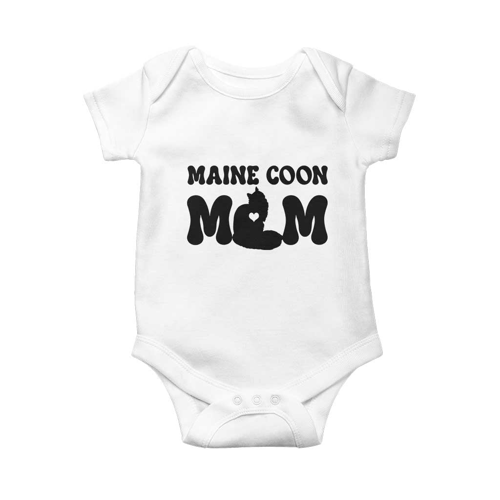 Maine Coon Mom Baby Onesie Cat Lover Gift For Her